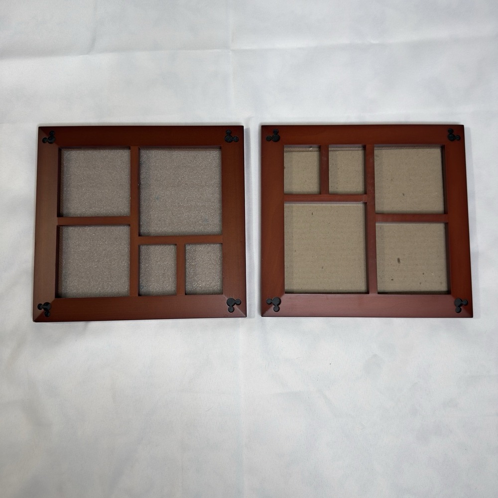 Disney Parks Mickey Mouse Multi Photo Collage Picture Frame Thailand Wood